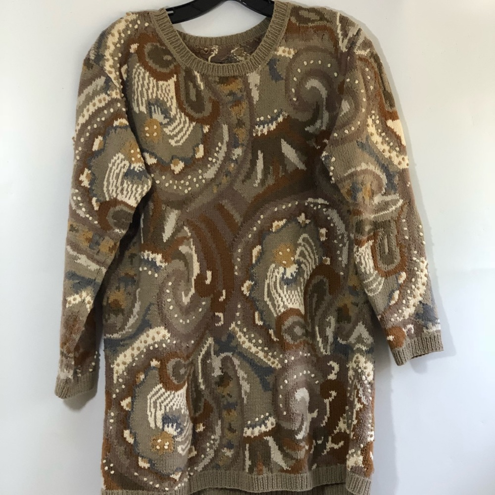 VINTAGE Adrienne Vittadini handmade cotton sweater/top M